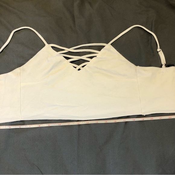 Forever 21 Cream Strappy Crop Top Bralette - Picture 13 of 15